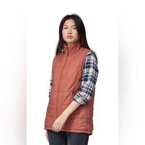 Patagonia Women's Small Lost Canyon Quilted Vest Burl Red Terracotta